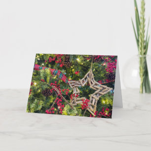 Estrella de la deriva navidad sobre el árbol