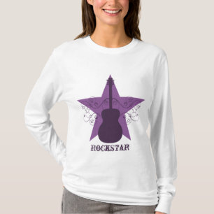 Estrella de la guitarra relata camiseta femenina, 