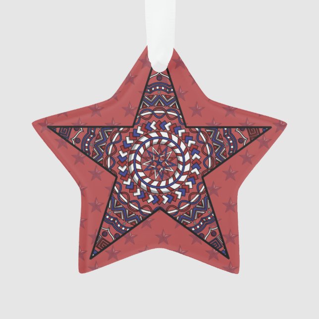 Estrella de la Independencia Ornamento Acrílico (Anverso)