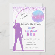 Estrella De La Música En Su Invitación De Cumpleañ