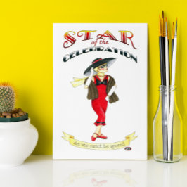 Estrella de la tarjeta de cumpleaños de la
