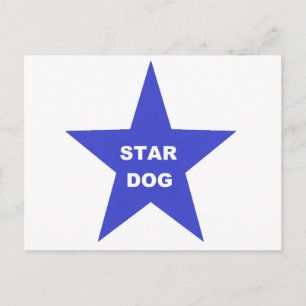 Estrella de la tarjeta postal: Perro azul