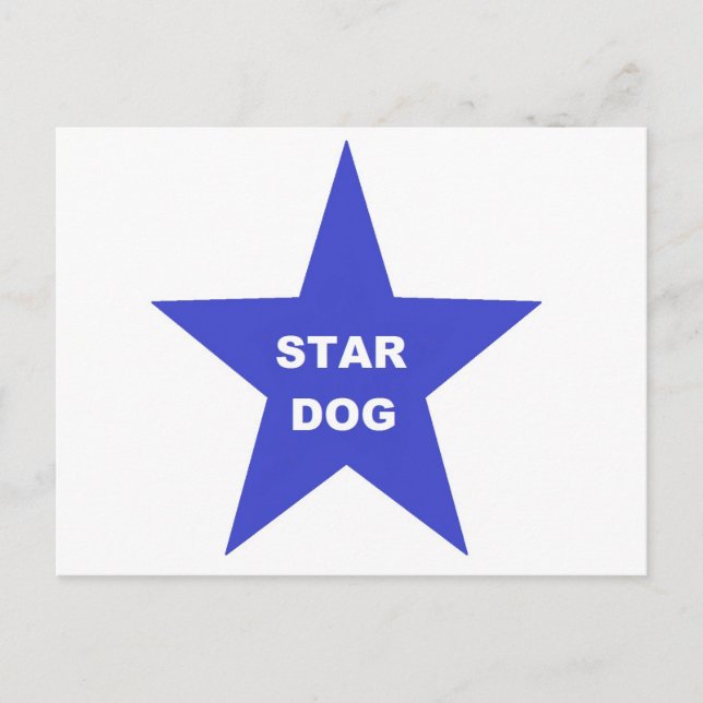 Estrella de la tarjeta postal: Perro azul (Anverso)