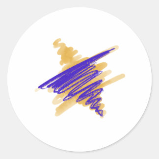 Estrella de las Acuarelas de los Pegatinas de Davi