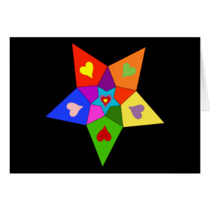 Estrella de los corazones del arco iris
