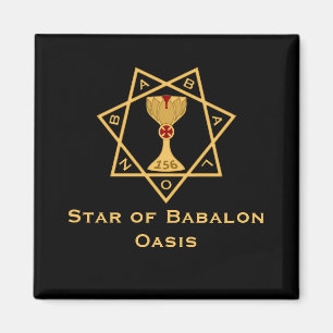 Estrella de los imanes con el logotipo de oro de B