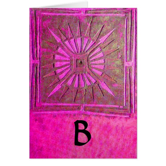 ESTRELLA DE MAÑANA rosa, negro de fucsia, monogram (Frente)