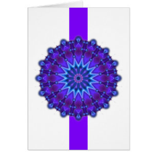 Estrella de Mandala en azul   banda violeta