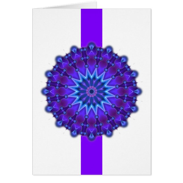 Estrella de Mandala en azul | banda violeta (Frente)