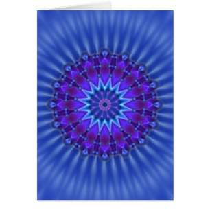 Estrella de Mandala en azul   flor real