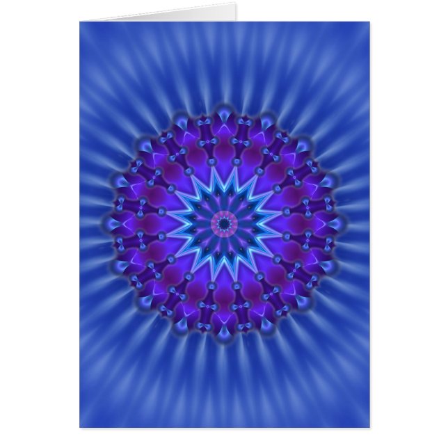 Estrella de Mandala en azul | flor real (Frente)