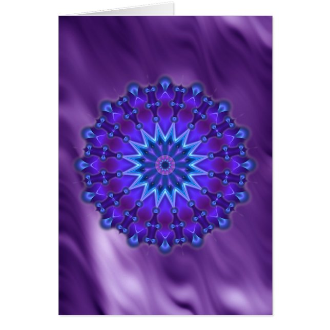 Estrella de Mandala en azul | oleadas de lila (Frente)