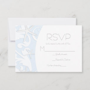 Estrella de Mar Blanca Playa Azul RSVP de Boda Ele