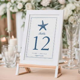 Estrella de Mar Elegante | Número de Mesa