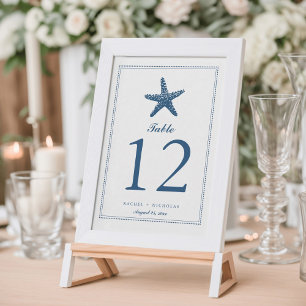 Estrella de Mar Elegante   Número de Mesa