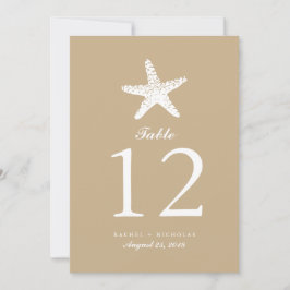 Estrella de Mar Elegante | Número de Mesa