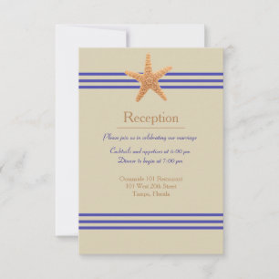 Estrella de Mar Náutica Beige - Invitación de Rece