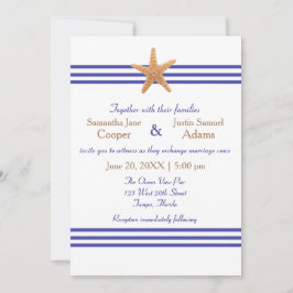 Estrella de mar náutica - Invitación de boda