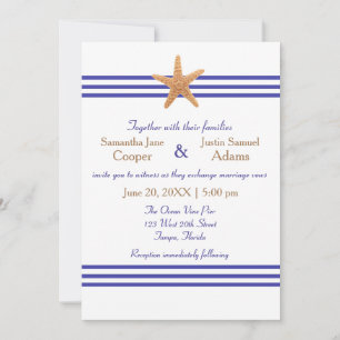 Estrella de mar náutica - Invitación de boda