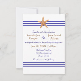 Estrella de Mar Náutica - Invitación de Boda 3x5