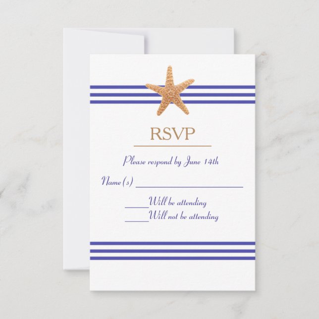 Estrella de mar náutica - RSVP (Anverso)