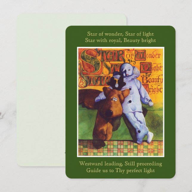 ESTRELLA DE MARAVILLA Tarjeta plana de 4.5x6.25 (Anverso / Reverso)