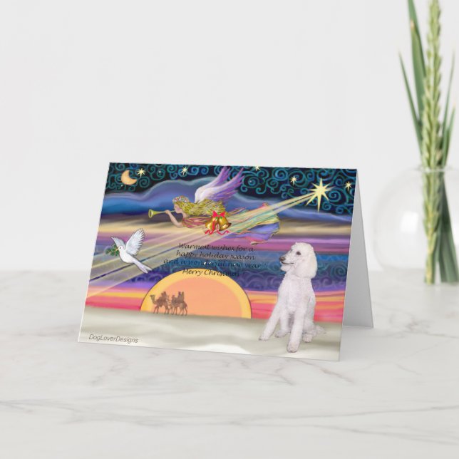 Estrella de Navidad - Caniche (estándar blanco) - (Anverso)