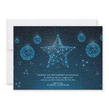 Estrella de Navidad corporativa moderna azul para