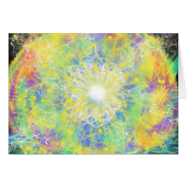Estrella de Navidad moderna abstracta acuarela  (Anverso (Horizontal))