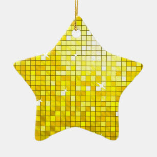Estrella de ornamento amarillo Disco Tiles