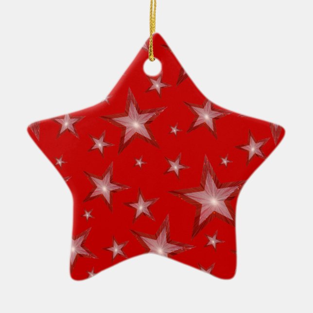 Estrella de ornamento de las estrellas rojas (Frente)