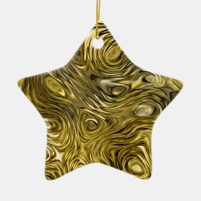 Estrella de ornamento "Gold" de fundición (Frente)