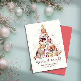 Estrella de oro del árbol de navidad de Feliz