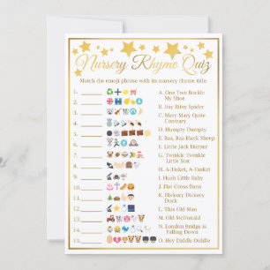 Estrella de oro del juego de Emoji Baby Shower de