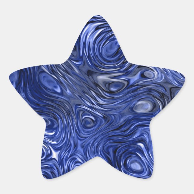 Estrella de pegatina de impresión azul oscuro (Anverso)