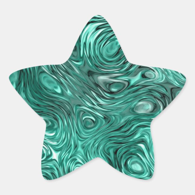 Estrella de pegatina de impresión Molten Aqua (Anverso)