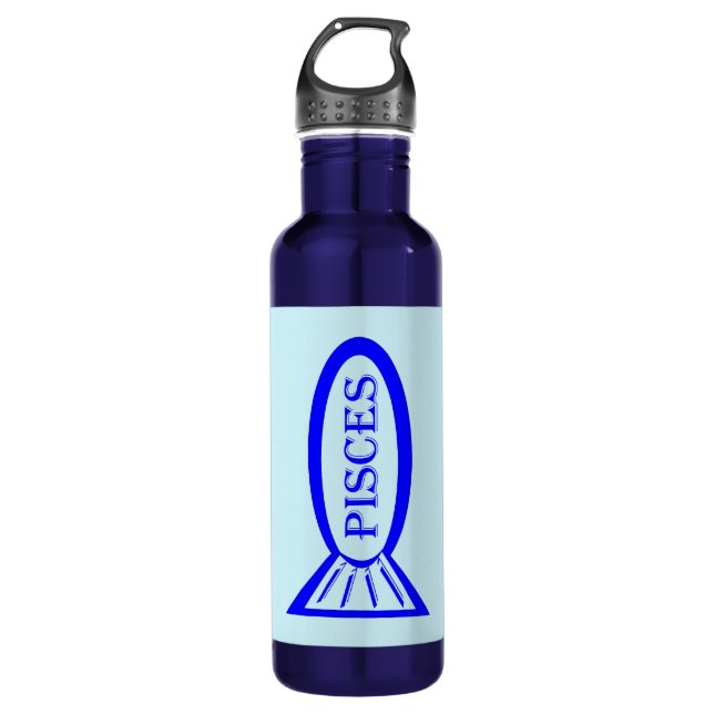 Estrella de Pisces Firma Botella de agua de peces (Anverso)
