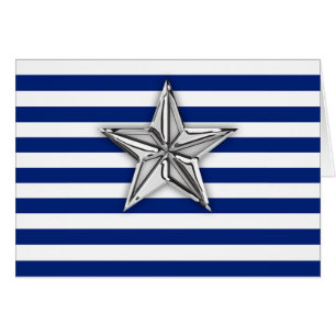 Estrella de plata náutica a rayas