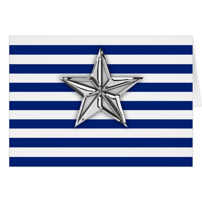 Estrella de plata náutica a rayas (Anverso (Horizontal))