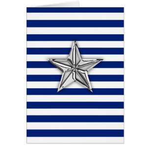 Estrella de plata náutica a rayas