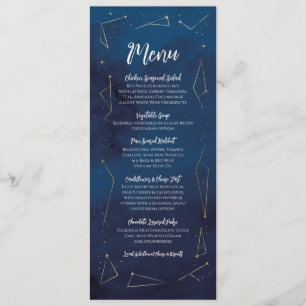Estrella de recepción de boda de menú Signo de la