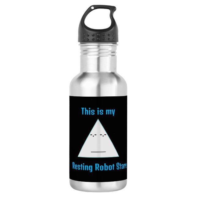 Estrella de Robot en reposo - Botella de agua (Anverso)