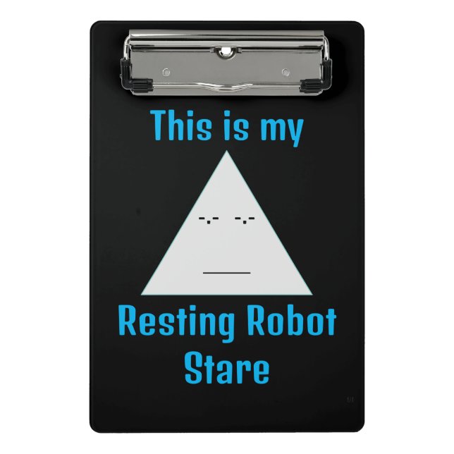 Estrella de Robot en reposo - Mini Portapapeles (Anverso)