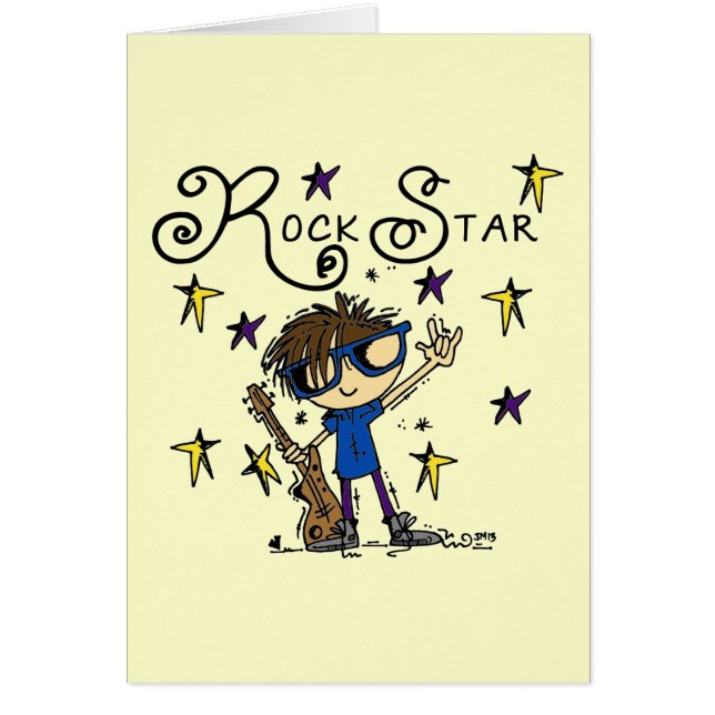 Estrella de rock de Brunette (Frente)