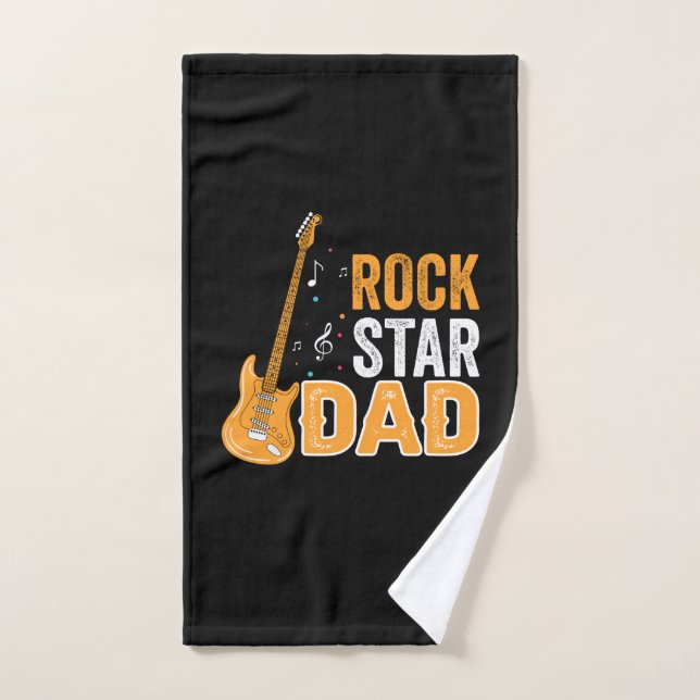 Estrella de rock del Día del Padre (Toalla de mano)