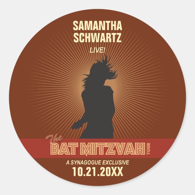 Estrella de rock golpea a Pegatina Mitzvah en Brow (Anverso)