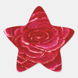 Estrella de Rosa Pegatina