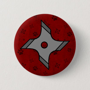 Estrella de Shuriken Ninja en botón rojo
