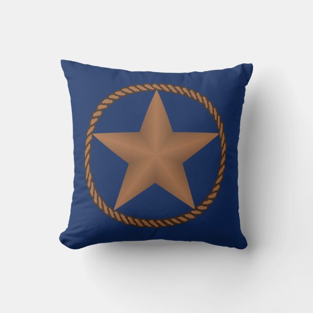 Estrella de Texas con almohada de poliéster CUALQU (Anverso)