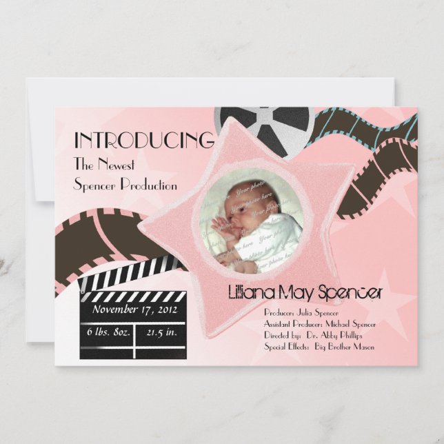 Estrella del Bebé nace con anuncio de nacimiento r (Anverso)